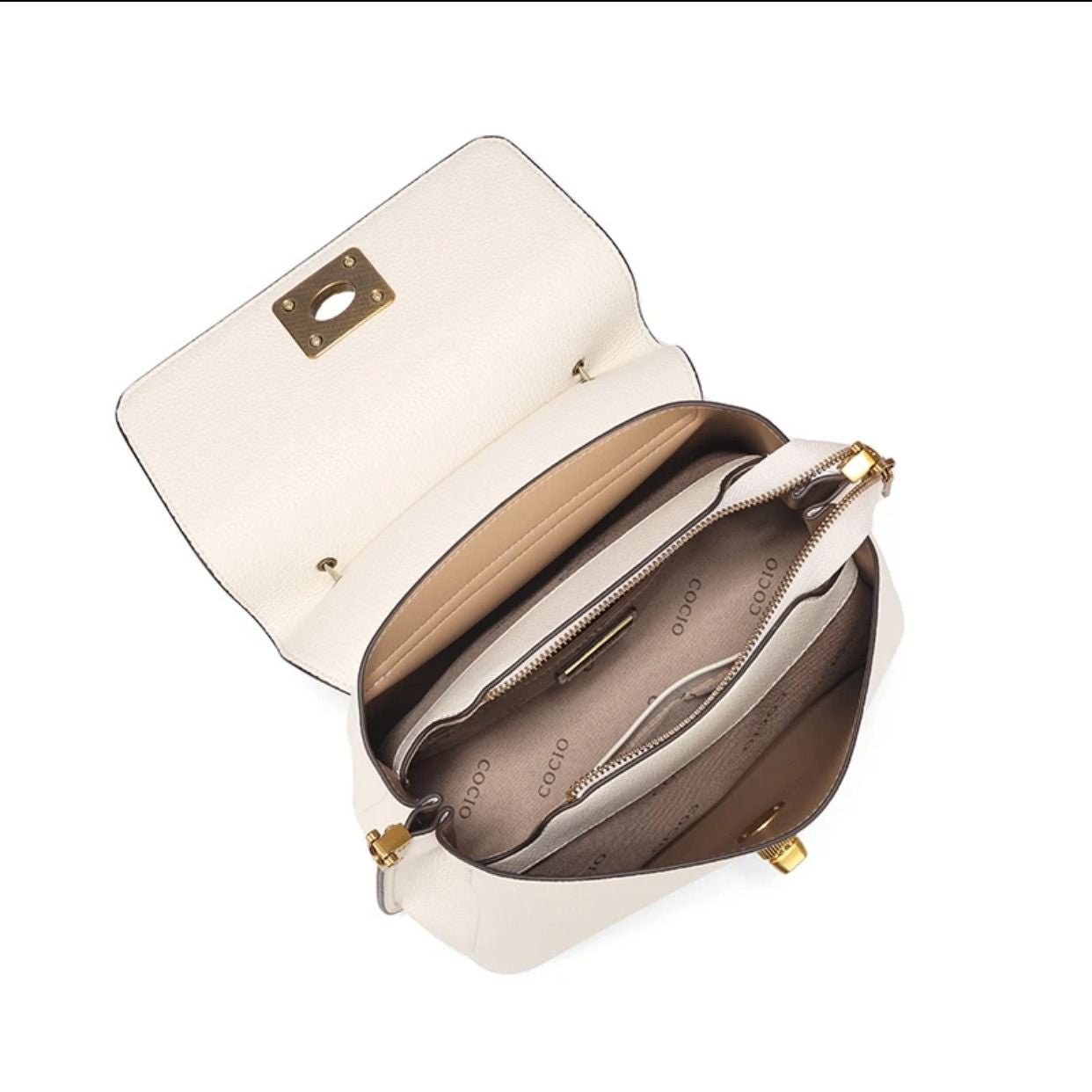 New lock buckle handheld Tote Tote female large capacity casual fashion big bag versatile shoulder crossbody - 7DAY'S
