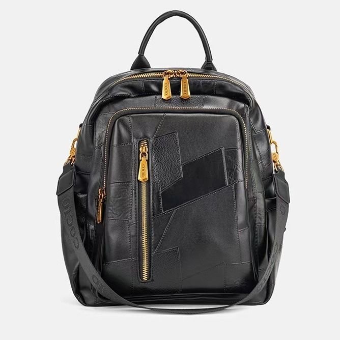 New lychee pattern splicing shoulder bag fashion simple versatile backpack multifunctional travel bag cross - border models - 7DAY'S