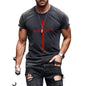 New Men's Casual Cross Faith Printed T-Shirt Street Hipster Fashion 3D Printed Short Sleeve T-Shirt - 7DAY'S