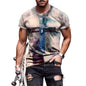 New Men's Casual Cross Faith Printed T-Shirt Street Hipster Fashion 3D Printed Short Sleeve T-Shirt - 7DAY'S