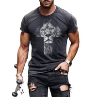 New Men's Casual Cross Faith Printed T-Shirt Street Hipster Fashion 3D Printed Short Sleeve T-Shirt - 7DAY'S