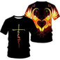 New Men's T-Shirts Interesting Angel Wings 3D Printed Casual Short - Sleeved T-Shirts - 7DAY'S