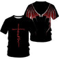 New Men's T-Shirts Interesting Angel Wings 3D Printed Casual Short - Sleeved T-Shirts - 7DAY'S