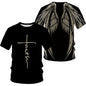 New Men's T-Shirts Interesting Angel Wings 3D Printed Casual Short - Sleeved T-Shirts - 7DAY'S