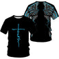 New Men's T-Shirts Interesting Angel Wings 3D Printed Casual Short - Sleeved T-Shirts - 7DAY'S