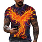 New Phoenix 3D Printing Men's Casual Short - Sleeved T-Shirt - 7DAY'S