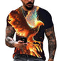 New Phoenix 3D Printing Men's Casual Short - Sleeved T-Shirt - 7DAY'S