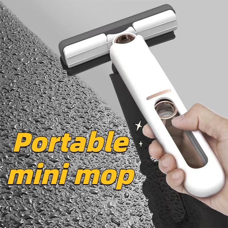 New Portable Self - NSqueeze Mini Mop; Lazy Hand Wash - Free Strong Absorbent Mop Multifunction Portable Squeeze Cleaning Mop Desk Window Glass Cleaner Kitchen Car Sponge Cleaning Mop Home Cleaning Tools - 7DAY'S