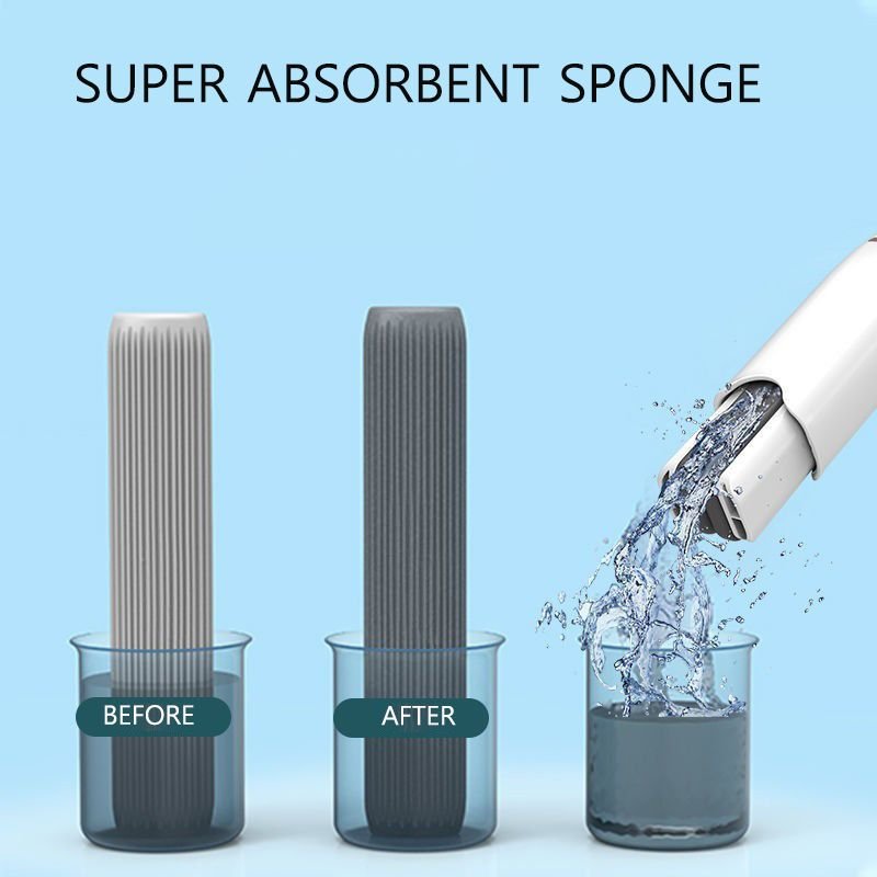 New Portable Self - NSqueeze Mini Mop; Lazy Hand Wash - Free Strong Absorbent Mop Multifunction Portable Squeeze Cleaning Mop Desk Window Glass Cleaner Kitchen Car Sponge Cleaning Mop Home Cleaning Tools - 7DAY'S
