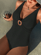 New sexy one - piece women's swimsuit covers the belly and makes you look slimmer, with a V - neck that exudes a sense of luxury - 7DAY'S