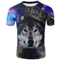 New T-Shirt with Short Sleeves for Men and Women in Summer with 3D Printed Wolf Pattern for Men. - 7DAY'S