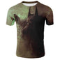 New T-Shirt with Short Sleeves for Men and Women in Summer with 3D Printed Wolf Pattern for Men. - 7DAY'S