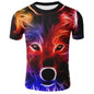 New T-Shirt with Short Sleeves for Men and Women in Summer with 3D Printed Wolf Pattern for Men. - 7DAY'S