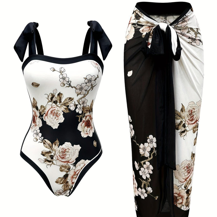New women's split quick drying sun protection swimsuit can be worn when soaking in hot springs - 7DAY'S
