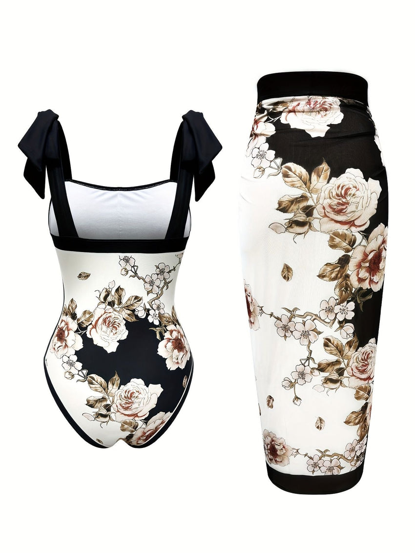 New women's split quick drying sun protection swimsuit can be worn when soaking in hot springs - 7DAY'S