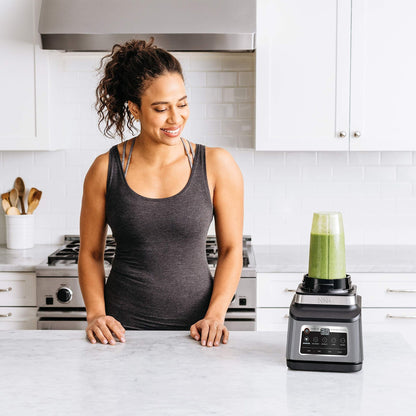 Ninja BN801 Professional Plus Kitchen System, 1400 WP, 5 Functions for Smoothies, Chopping, Dough & More with Auto IQ, 72 - oz.* Blender Pitcher, 64 - oz. Processor Bowl, (2) 24 - oz. To - Go Cups, Grey - 7DAY'S