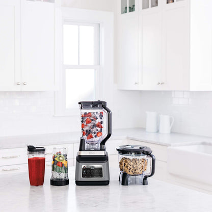 Ninja BN801 Professional Plus Kitchen System, 1400 WP, 5 Functions for Smoothies, Chopping, Dough & More with Auto IQ, 72 - oz.* Blender Pitcher, 64 - oz. Processor Bowl, (2) 24 - oz. To - Go Cups, Grey - 7DAY'S