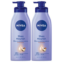 NIVEA Shea Nourish Body Lotion for Dry Skin with Hyaluronic Acid, Shea Butter and Deep Nourishing Serum, 48 - Hour Body Moisturizer, 16.9 Fl Oz Pump Bottle - 7DAY'S