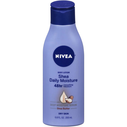 NIVEA Shea Nourish Body Lotion for Dry Skin with Hyaluronic Acid, Shea Butter and Deep Nourishing Serum, 48 - Hour Body Moisturizer, 16.9 Fl Oz Pump Bottle - 7DAY'S