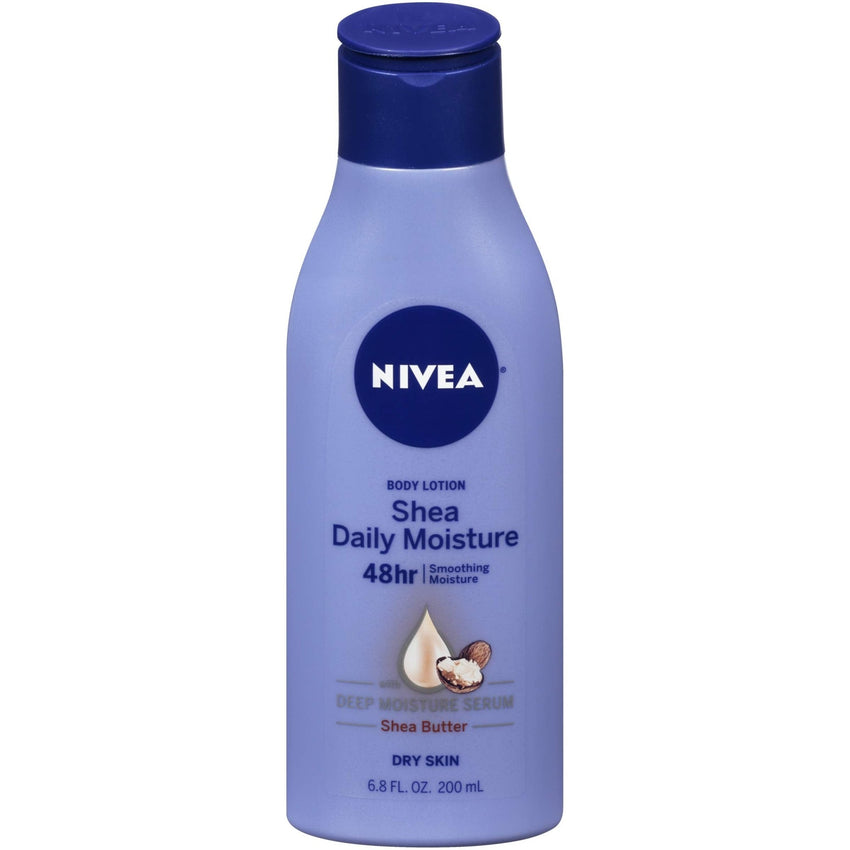 NIVEA Shea Nourish Body Lotion for Dry Skin with Hyaluronic Acid, Shea Butter and Deep Nourishing Serum, 48 - Hour Body Moisturizer, 16.9 Fl Oz Pump Bottle - 7DAY'S