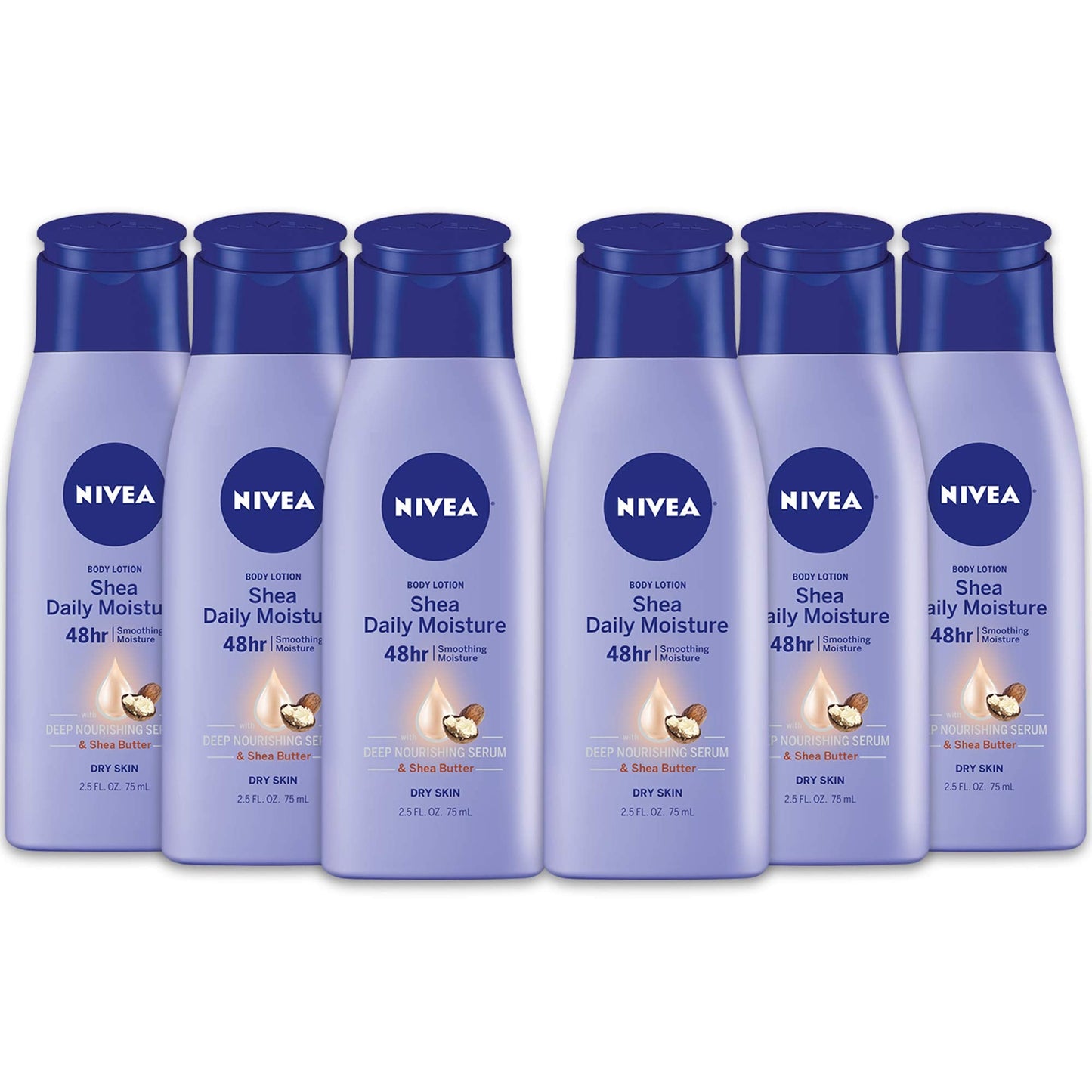 NIVEA Shea Nourish Body Lotion for Dry Skin with Hyaluronic Acid, Shea Butter and Deep Nourishing Serum, 48 - Hour Body Moisturizer, 16.9 Fl Oz Pump Bottle - 7DAY'S