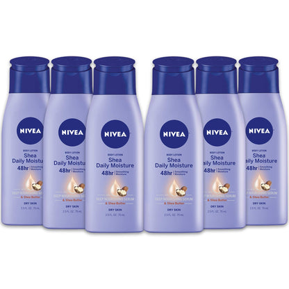 NIVEA Shea Nourish Body Lotion for Dry Skin with Hyaluronic Acid, Shea Butter and Deep Nourishing Serum, 48 - Hour Body Moisturizer, 16.9 Fl Oz Pump Bottle - 7DAY'S
