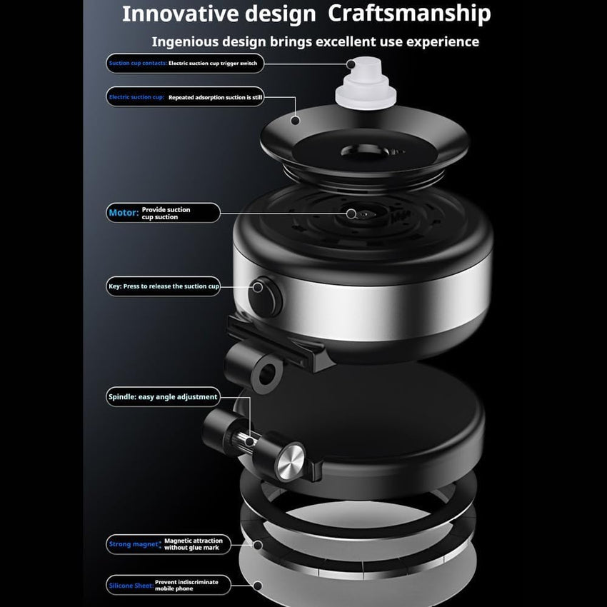 Nixive Phone Holder, Maggripn Go 360 Phone Holder, Maggripn'go 360, Nixivie Magnet PhoneHolder, Nixove PhoneHolder, 360 Adjustable Electric Vacuum Magnetic Suction Cup PhoneMount, 2.0 (1) - 7DAY'S