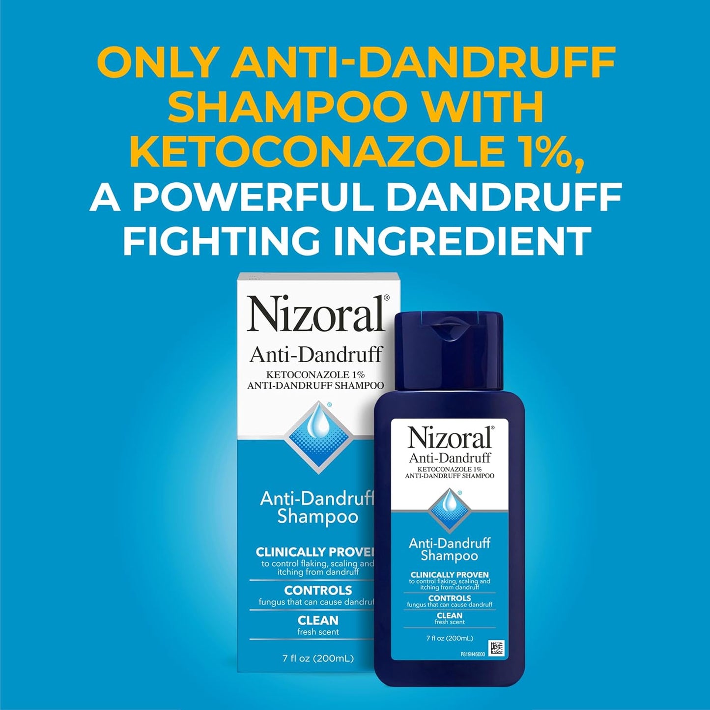 Nizoral Anti - Dandruff Shampoo with 1% Ketoconazole, Fresh Scent, 7 Fl Oz - 7DAY'S