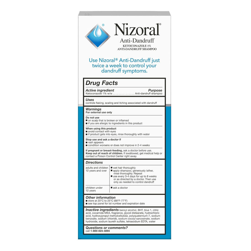 Nizoral Anti - Dandruff Shampoo with 1% Ketoconazole, Fresh Scent, 7 Fl Oz - 7DAY'S