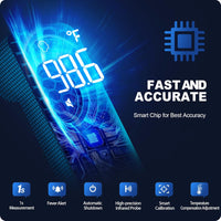 No - Touch Thermometer for Adults and Kids, Accurate Digital Baby Thermometer, Fever Alarm & Silent Mode, 2 in 1 Forehead & Object Mode - 7DAY'S