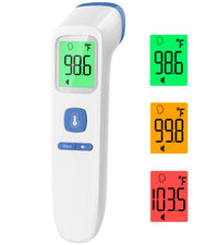 No - Touch Thermometer for Adults and Kids, Accurate Digital Baby Thermometer, Fever Alarm & Silent Mode, 2 in 1 Forehead & Object Mode - 7DAY'S