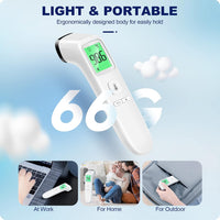 No - Touch Thermometer for Adults and Kids, Accurate Digital Baby Thermometer, Fever Alarm & Silent Mode, 2 in 1 Forehead & Object Mode - 7DAY'S