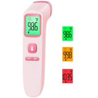 No - Touch Thermometer for Adults and Kids, Accurate Digital Baby Thermometer, Fever Alarm & Silent Mode, 2 in 1 Forehead & Object Mode - 7DAY'S
