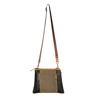 Noa Angled Crossbody Bag - Herringbone - 7DAY'S