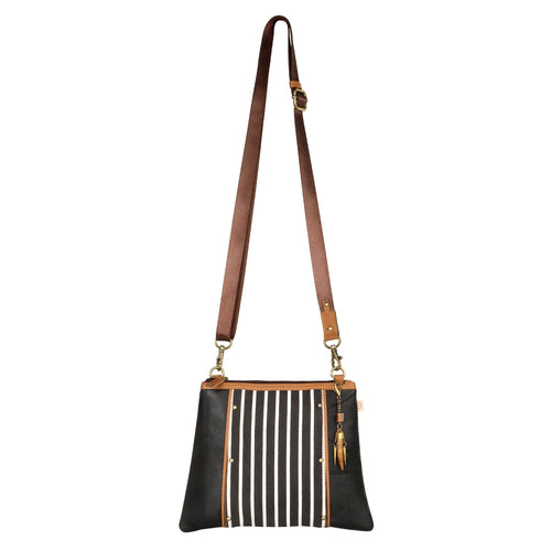 Noa Angled Crossbody Bag - Striped - 7DAY'S