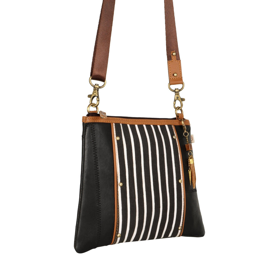 Noa Angled Crossbody Bag - Striped - 7DAY'S
