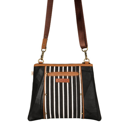 Noa Angled Crossbody Bag - Striped - 7DAY'S