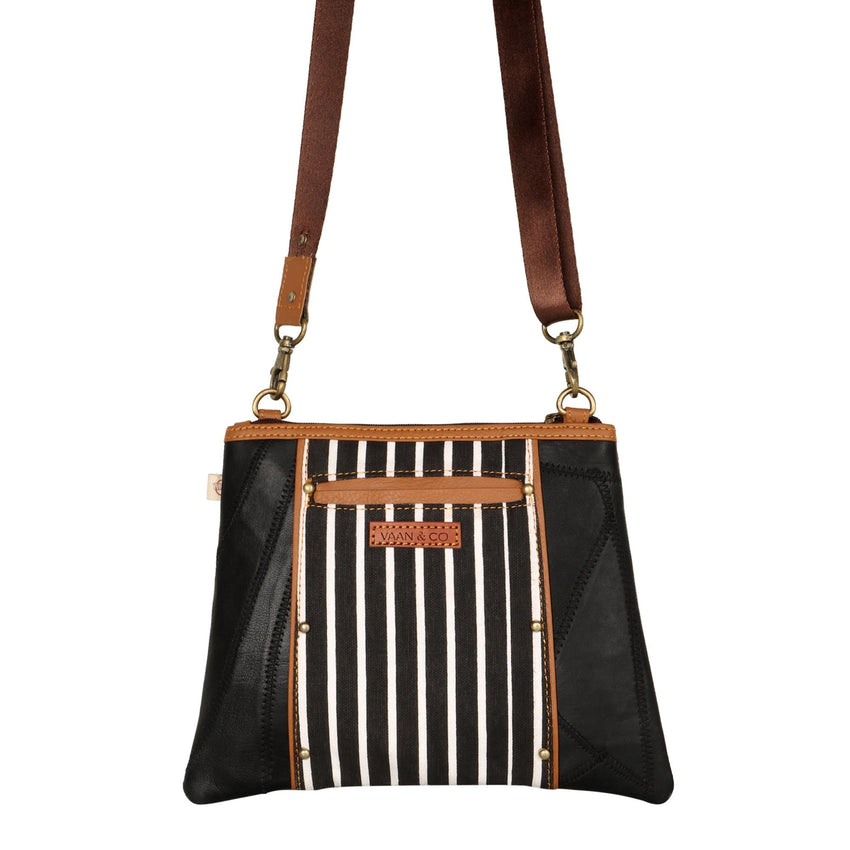 Noa Angled Crossbody Bag - Striped - 7DAY'S