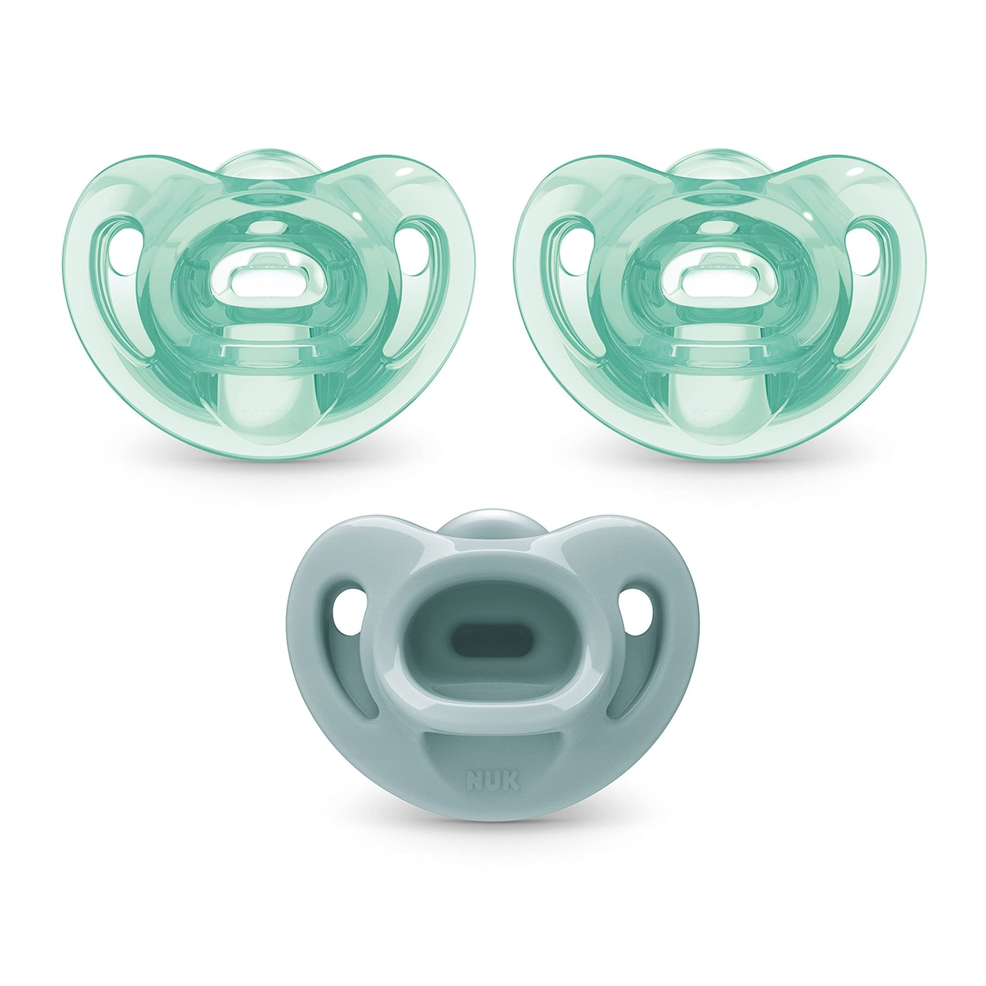 NUK Timeless Comfy Pacifier | 100% Silicone, One - Piece Design | BPA - Free, Gentle on Baby’s Skin | 5 - Pack, for 0 - 6M - 7DAY'S