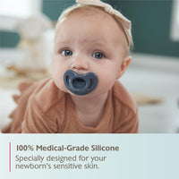 NUK Timeless Comfy Pacifier | 100% Silicone, One - Piece Design | BPA - Free, Gentle on Baby’s Skin | 5 - Pack, for 0 - 6M - 7DAY'S