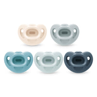 NUK Timeless Comfy Pacifier | 100% Silicone, One - Piece Design | BPA - Free, Gentle on Baby’s Skin | 5 - Pack, for 0 - 6M - 7DAY'S