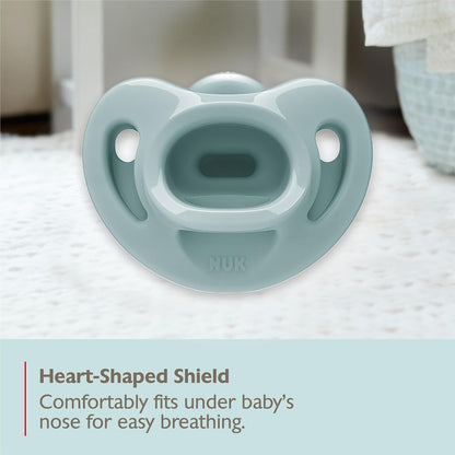 NUK Timeless Comfy Pacifier | 100% Silicone, One - Piece Design | BPA - Free, Gentle on Baby’s Skin | 5 - Pack, for 0 - 6M - 7DAY'S