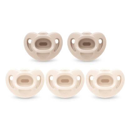 NUK Timeless Comfy Pacifier | 100% Silicone, One - Piece Design | BPA - Free, Gentle on Baby’s Skin | 5 - Pack, for 0 - 6M - 7DAY'S