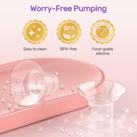 Nuliie 10PCS Flange Sizing Kit 13/15/17/19/21mm for 24mm Flange/Shield of Most Pumps, Silicone Flanges Insert for Momcozy/Spectra Electric Breast Pumps, Pumping Essential Kit for Moms - 7DAY'S