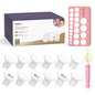 Nuliie 10PCS Flange Sizing Kit 13/15/17/19/21mm for 24mm Flange/Shield of Most Pumps, Silicone Flanges Insert for Momcozy/Spectra Electric Breast Pumps, Pumping Essential Kit for Moms - 7DAY'S