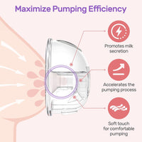 Nuliie 10PCS Flange Sizing Kit 13/15/17/19/21mm for 24mm Flange/Shield of Most Pumps, Silicone Flanges Insert for Momcozy/Spectra Electric Breast Pumps, Pumping Essential Kit for Moms - 7DAY'S