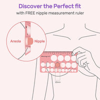 Nuliie 10PCS Flange Sizing Kit 13/15/17/19/21mm for 24mm Flange/Shield of Most Pumps, Silicone Flanges Insert for Momcozy/Spectra Electric Breast Pumps, Pumping Essential Kit for Moms - 7DAY'S