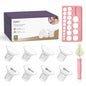 Nuliie 10PCS Flange Sizing Kit 13/15/17/19/21mm for 24mm Flange/Shield of Most Pumps, Silicone Flanges Insert for Momcozy/Spectra Electric Breast Pumps, Pumping Essential Kit for Moms - 7DAY'S