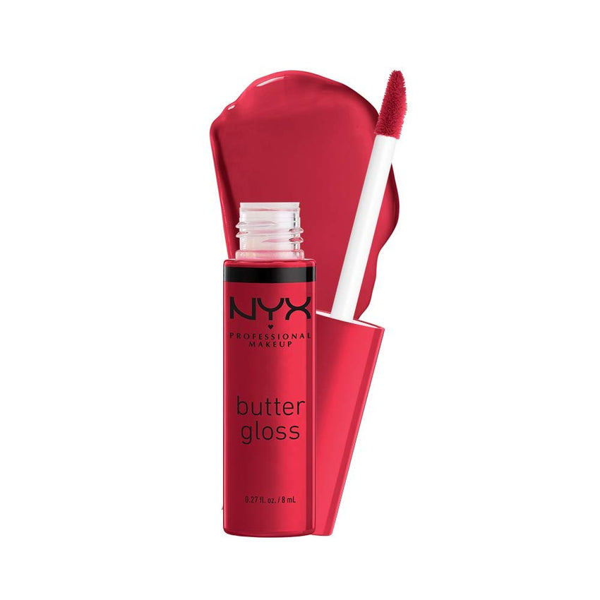 NYX PROFESSIONAL MAKEUP Butter Gloss, Non - Sticky Lip Gloss - Sugar Glass ,Clear - 7DAY'S
