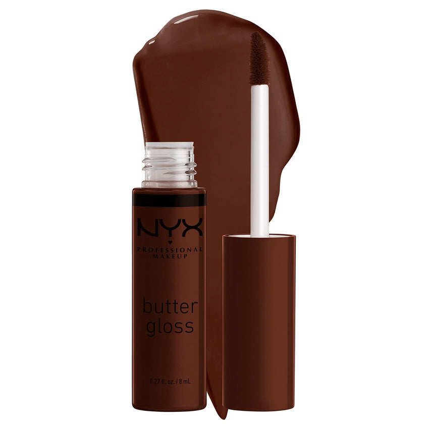 NYX PROFESSIONAL MAKEUP Butter Gloss, Non - Sticky Lip Gloss - Sugar Glass ,Clear - 7DAY'S